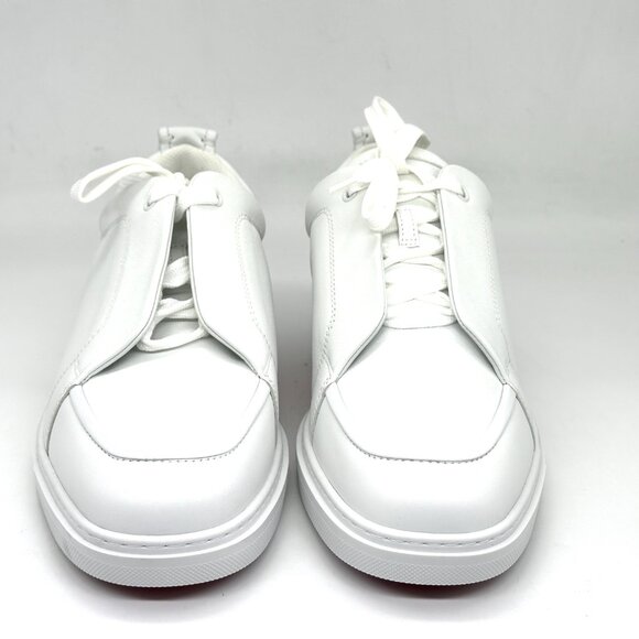 Christian Louboutin JIMMY FLAT Mens Leather Trainers Sneakers Shoes White - Picture 10 of 16